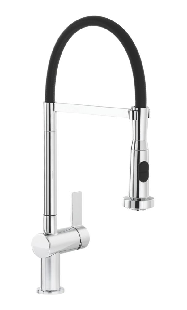 Image of Abode Ophelia AT2074 Pull-Out Spray Mono Mixer Kitchen Tap Chrome 