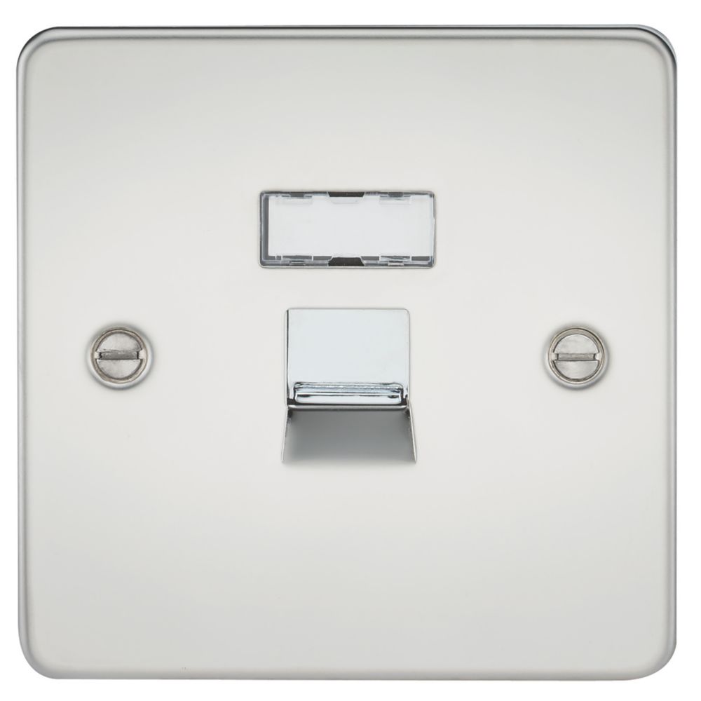 Image of Knightsbridge RJ45 Ethernet Socket Polished Chrome 