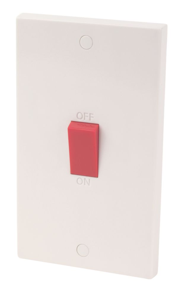 Image of 45A 2-Gang DP Cooker Switch White 