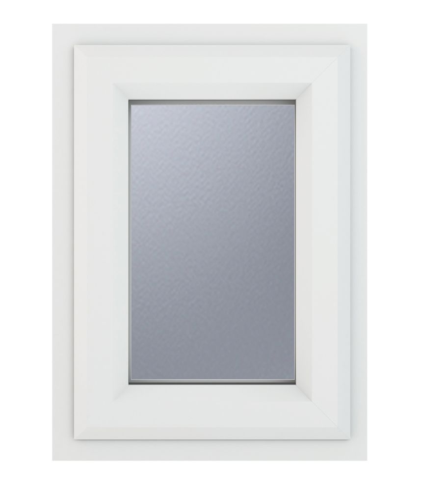Image of Crystal Top Opening Obscure Triple-Glazed Casement White uPVC Window 440mm x 610mm 
