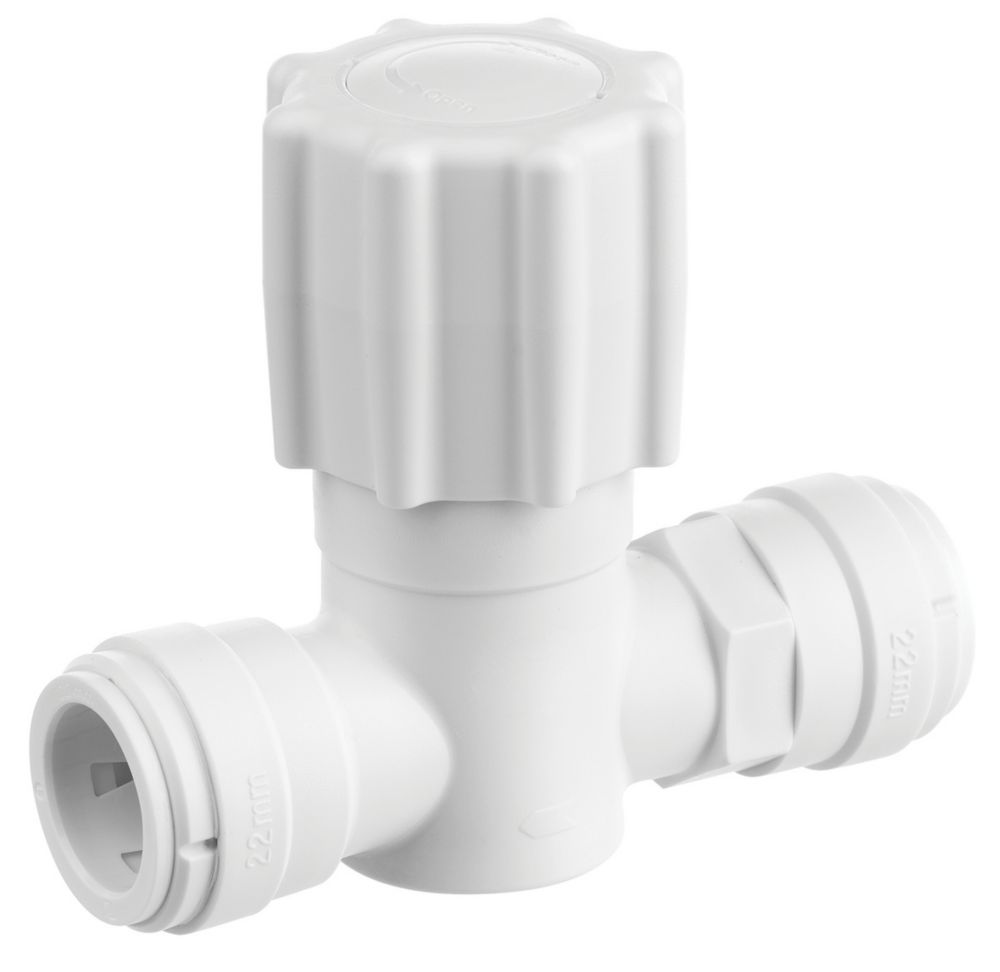 Image of Flomasta Twistloc SVSC6744M Plastic Push-Fit Stop Cock 22mm 
