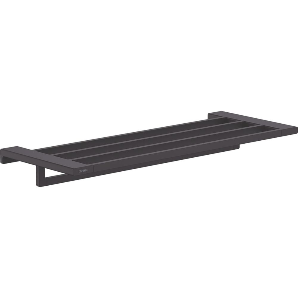 Image of Hansgrohe AddStoris Towel Rack & Holder Matt Black 648mm x 248mm x 72mm 