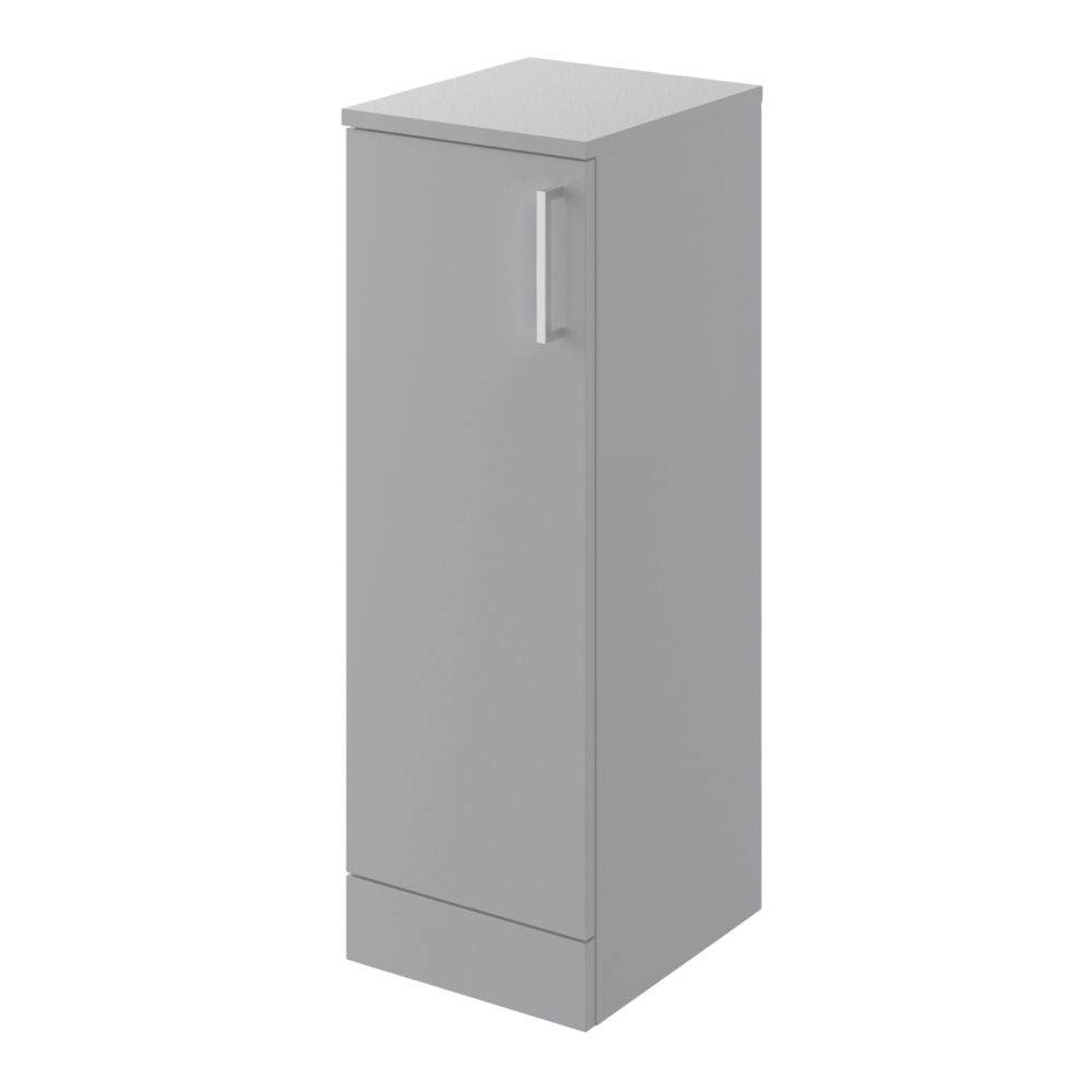 Image of Veleka Half-Column Cabinet Grey Gloss 275mm x 316mm x 810mm 