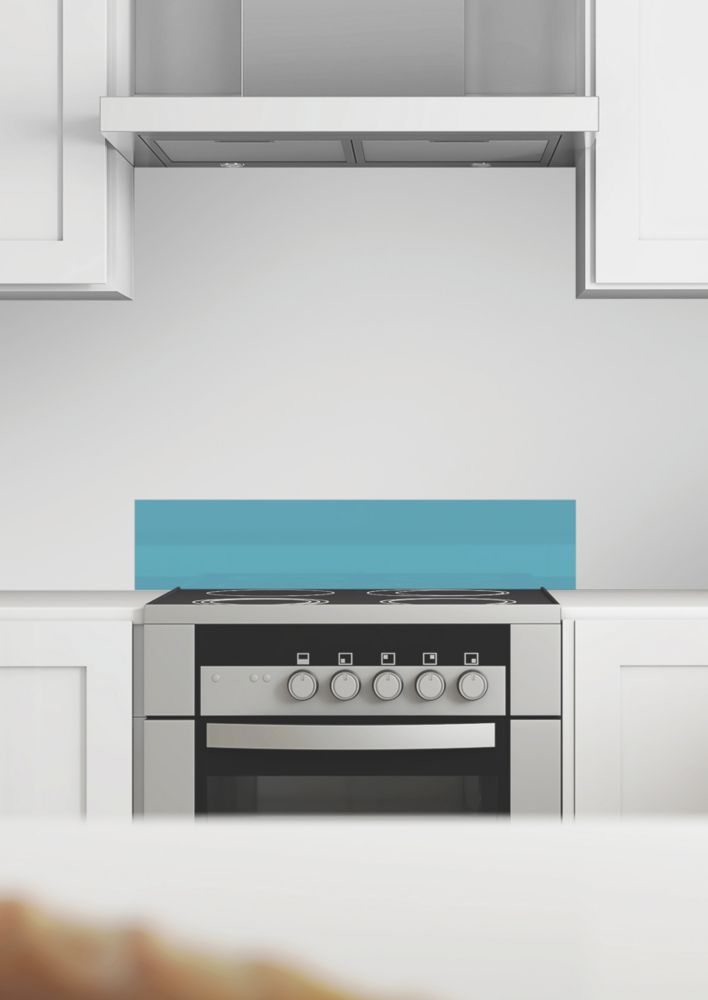 Image of Splashwall Ocean Blue Upstand 6mm x 200mm x 900mm 