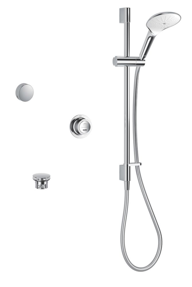 Image of Mira Mode Dual HP/Combi Rear-Fed Chrome Thermostatic Digital Bath/Shower Mixer 