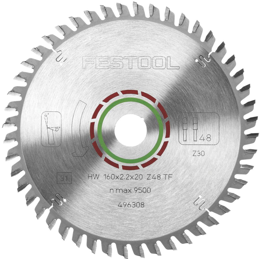 Image of Festool Special Laminate Circular Saw Blade 160mm x 20mm 48T 