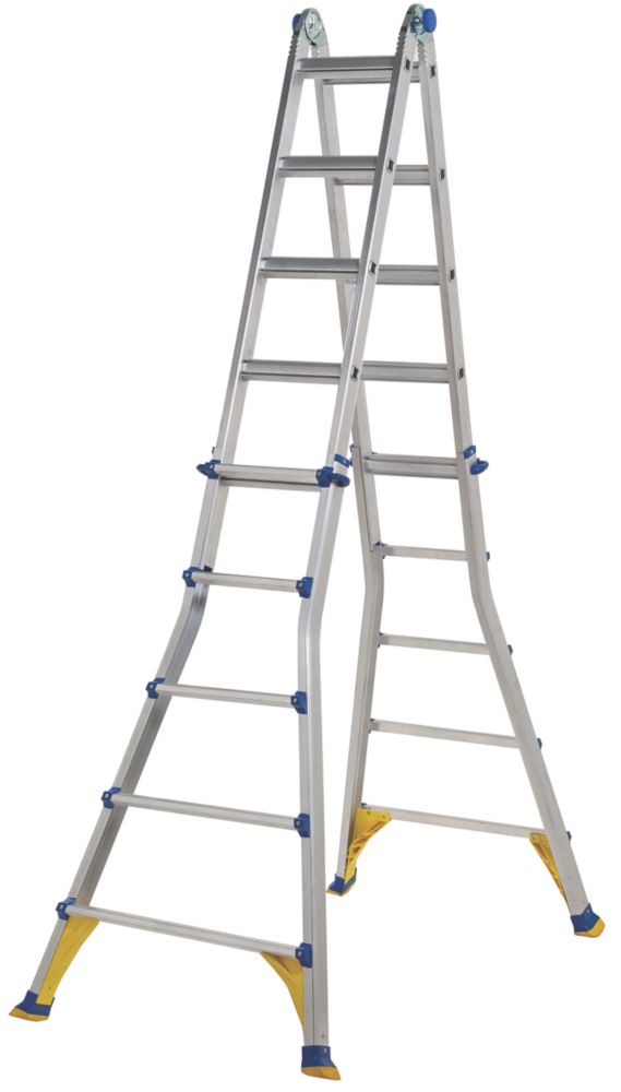 Image of Werner 4-Section 3-Way Aluminium Multi-Purpose Telescopic Ladder 5.1m 