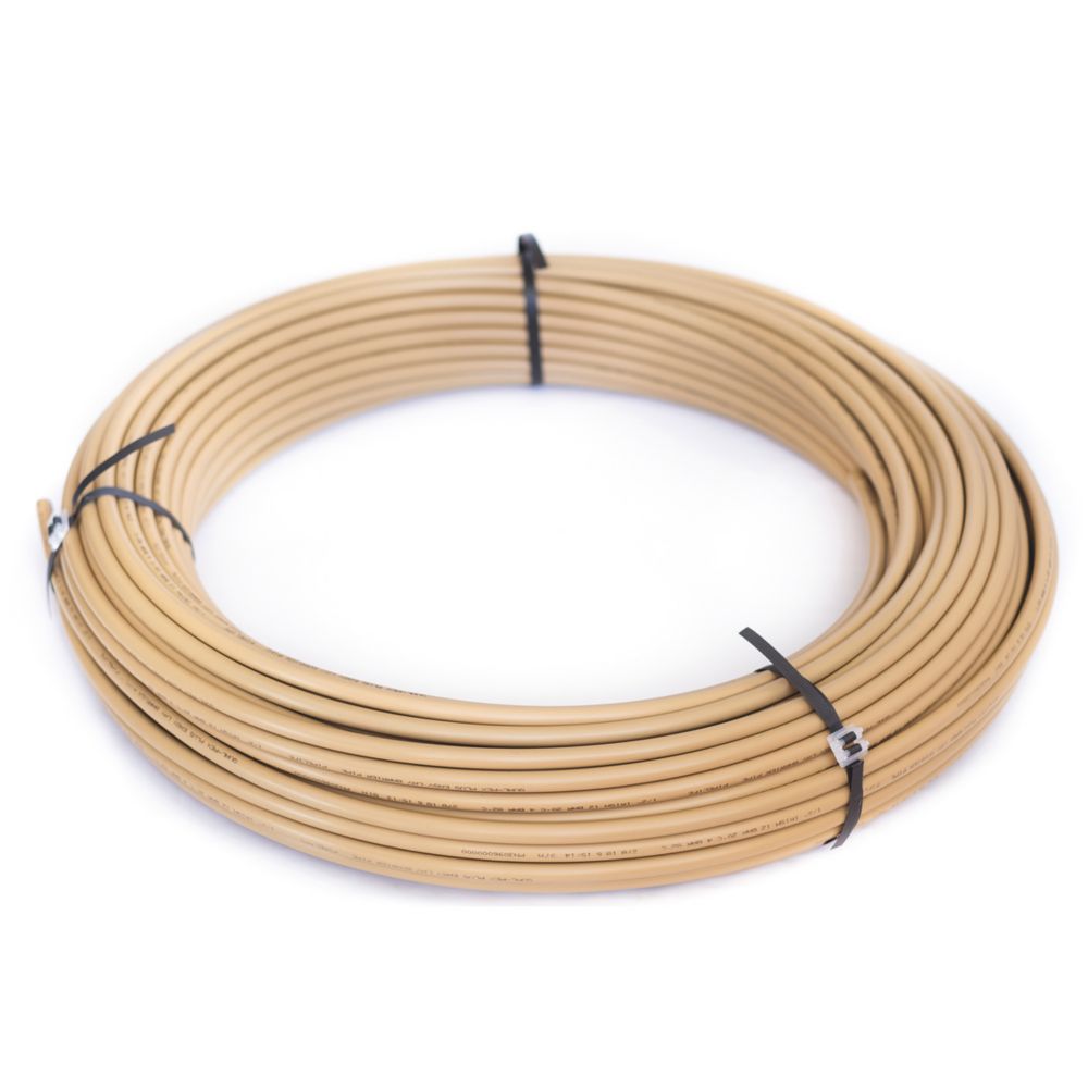 Image of Qual-Pex Plus+ Easy-Lay 3/4" PE-X Plumbing, Central Heating & Underfloor Pipe 800mm x 50m Tan 