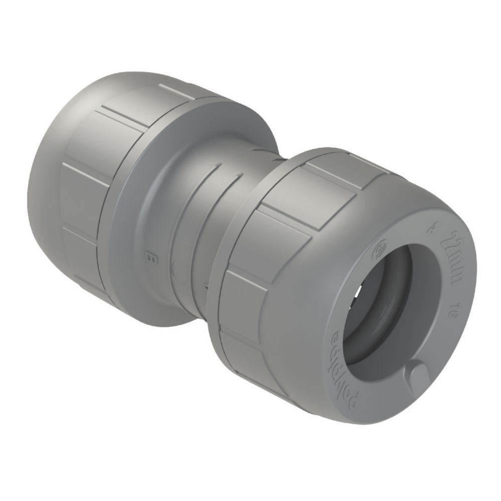 Image of PolyPlumb Plastic Push-Fit Equal Straight Coupler 22mm 