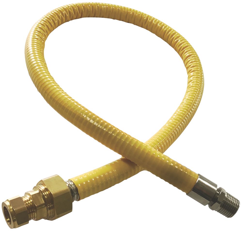 Image of Tesla Hobflex Semi-Rigid Stainless Steel Gas Hob Connector 16mm x 1000mm DN15 