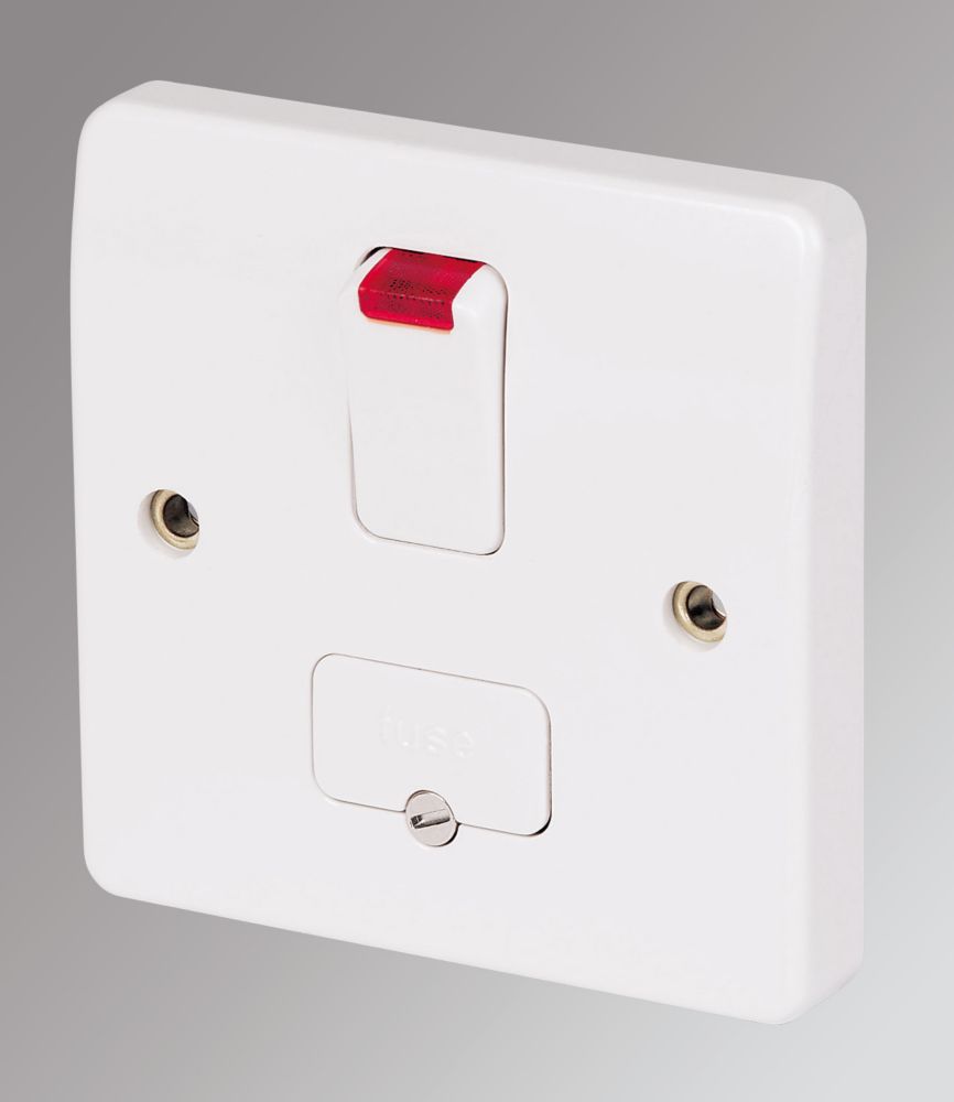 Image of MK Logic Plus 13A Switched Fused Spur & Flex Outlet with Neon White 