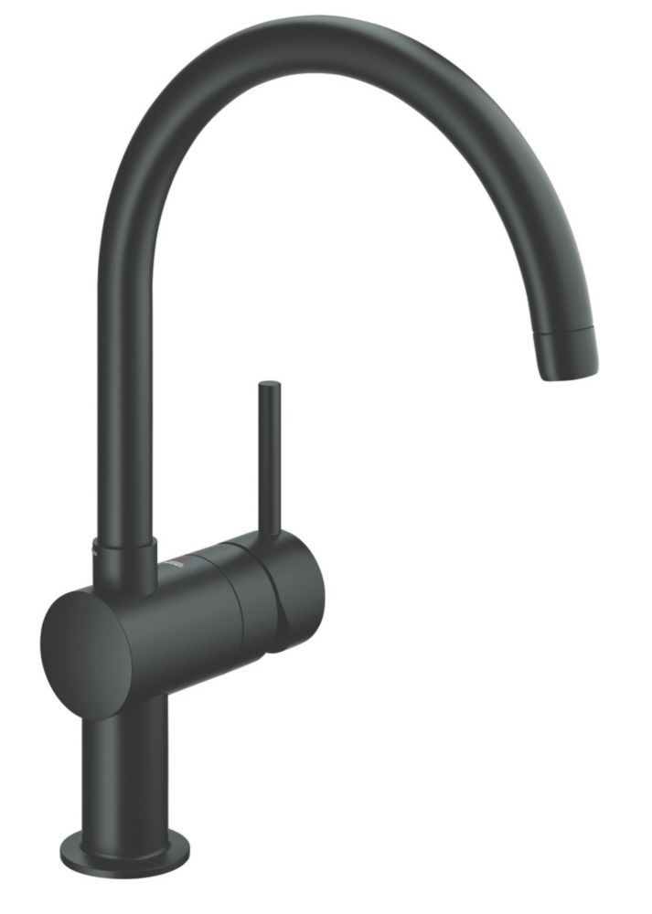 Image of Grohe Minta Kitchen Mono Mixer Tap Matt Black 