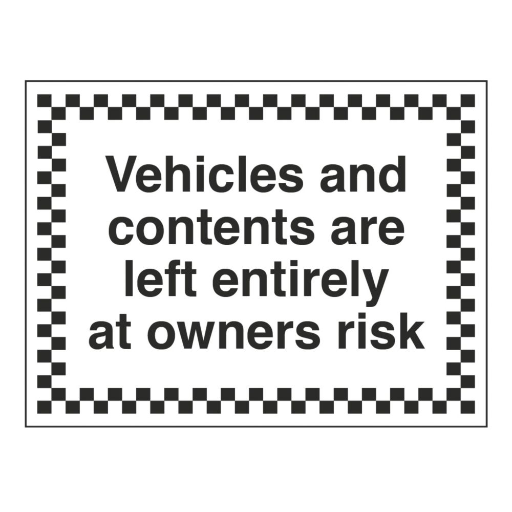 Image of "Vehicles & Contents" Sign 450mm x 600mm 