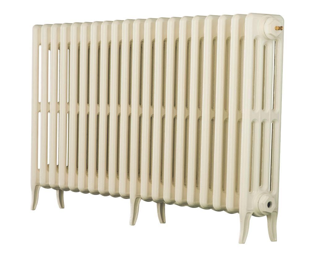 Image of Arroll Neo-Classic 4-Column Cast Iron Radiator 660mm x 1114mm Cream 4790BTU 