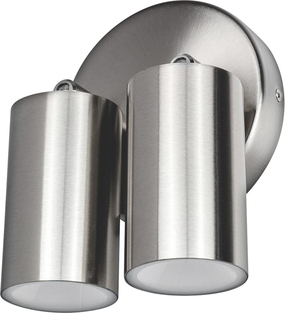 Image of Luceco Outdoor LED Decorative Wall Light Stainless Steel 8W 500lm 