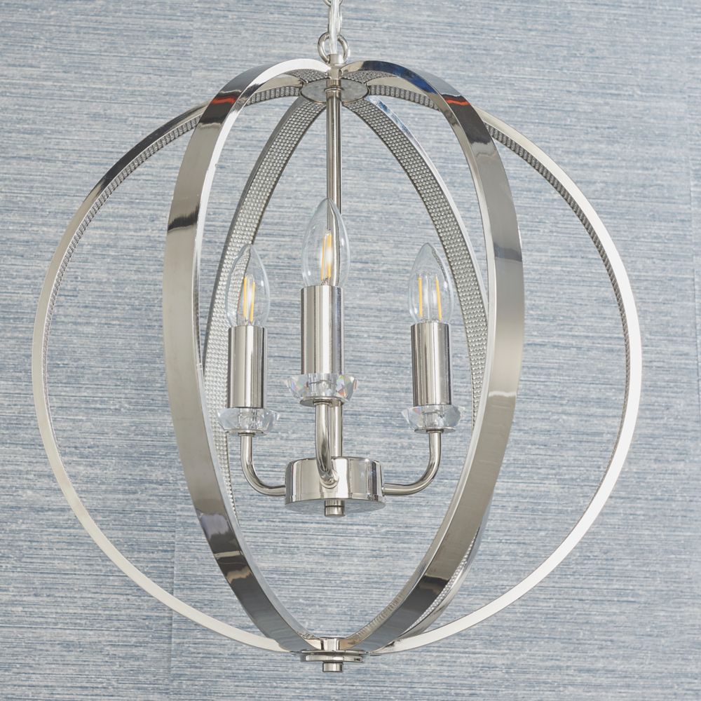 Image of Quay Design Spirit Ceiling Pendant Bright Nickel 