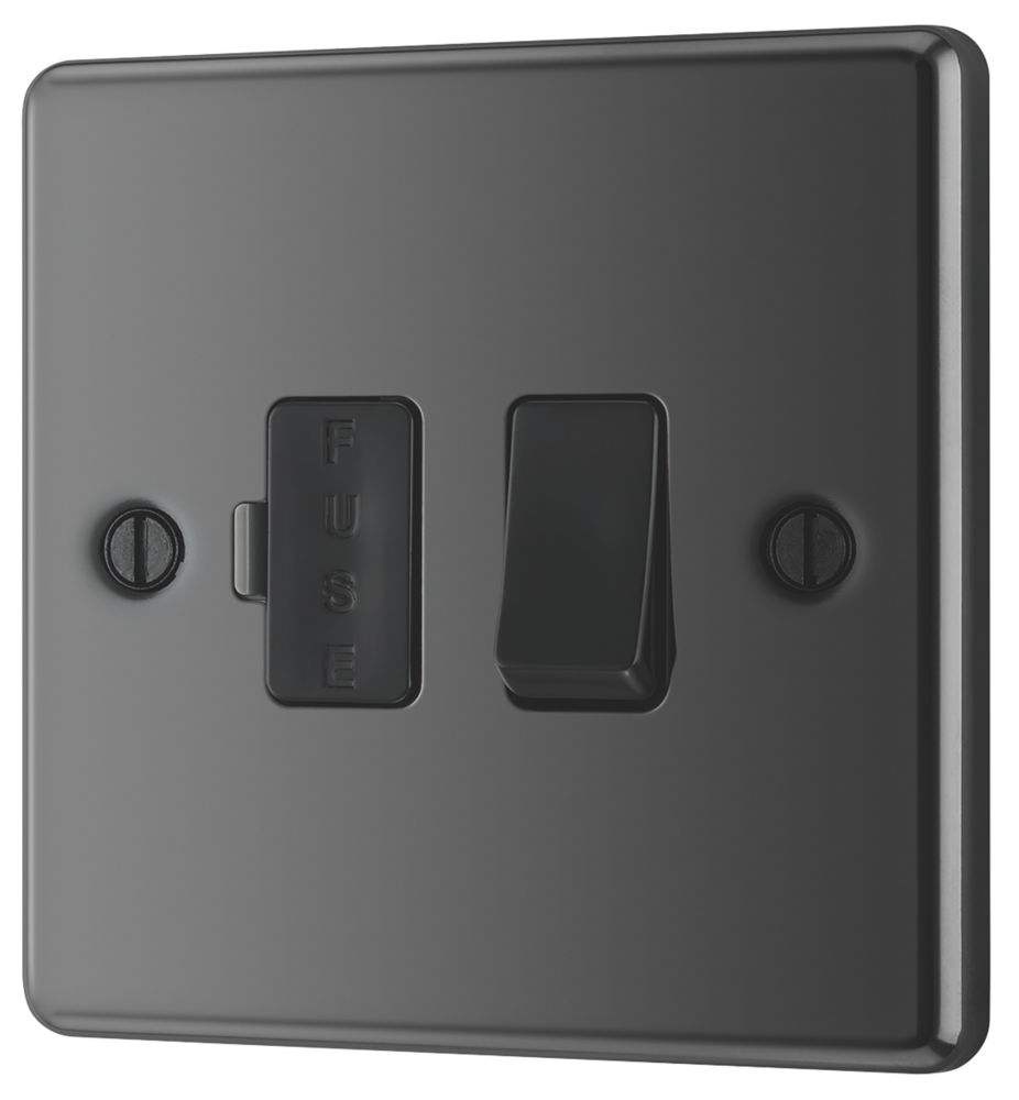 Image of LAP 13A Switched Fused Spur Black Nickel with Black Inserts 