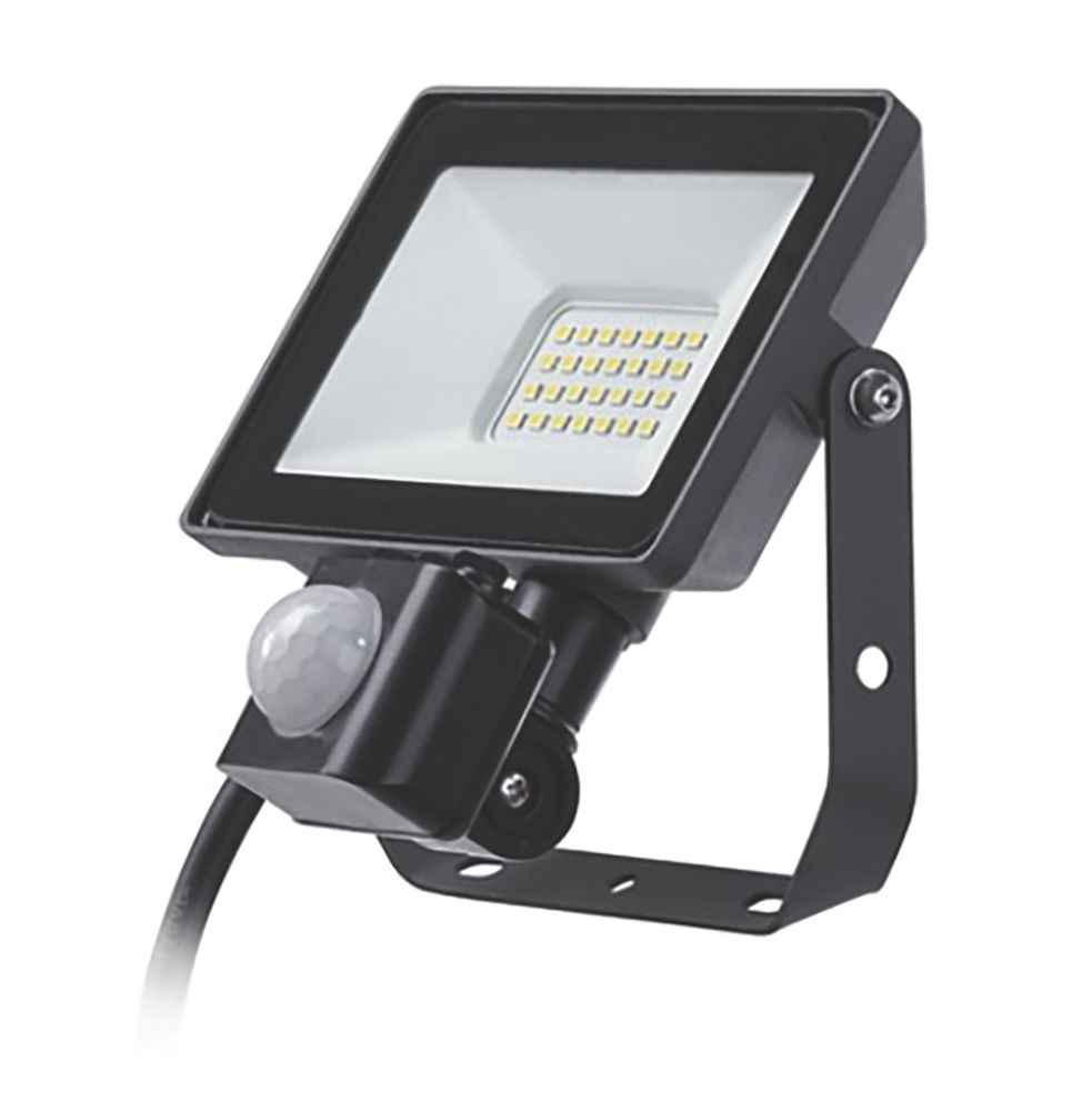 Image of Philips ProjectLine Outdoor LED Floodlight With PIR Sensor Black 20W 1900lm 