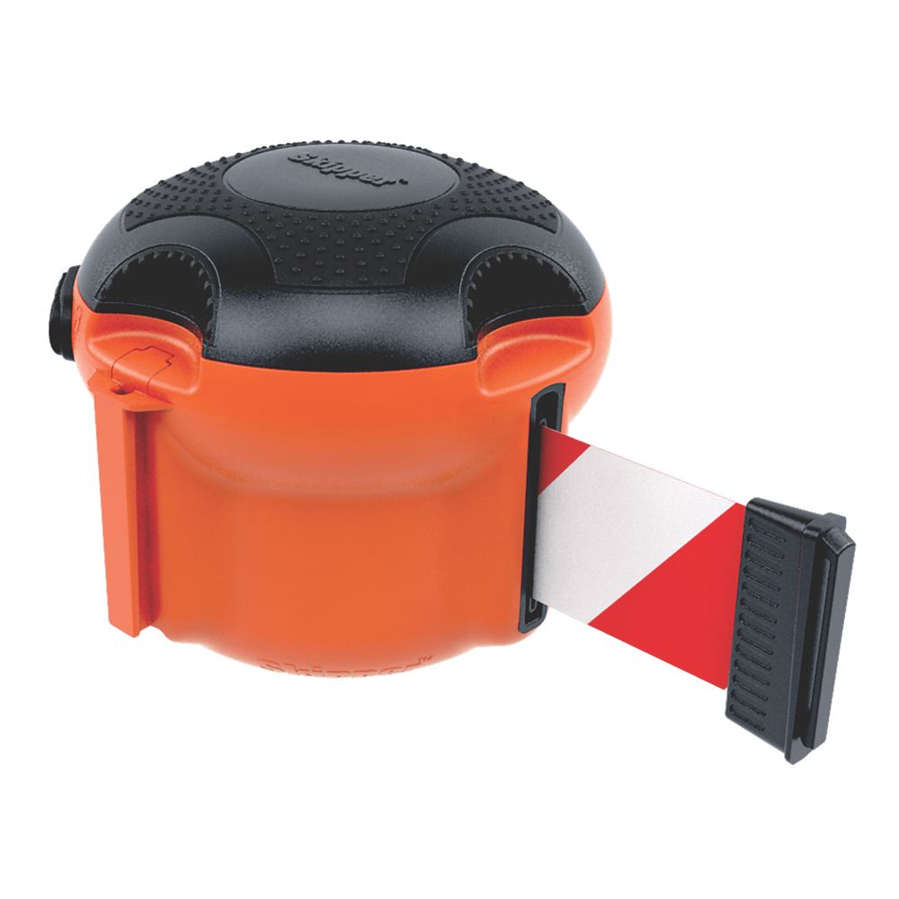 Image of Skipper XS01 XS Retractable Barrier with Red / White Tape Orange 9m 