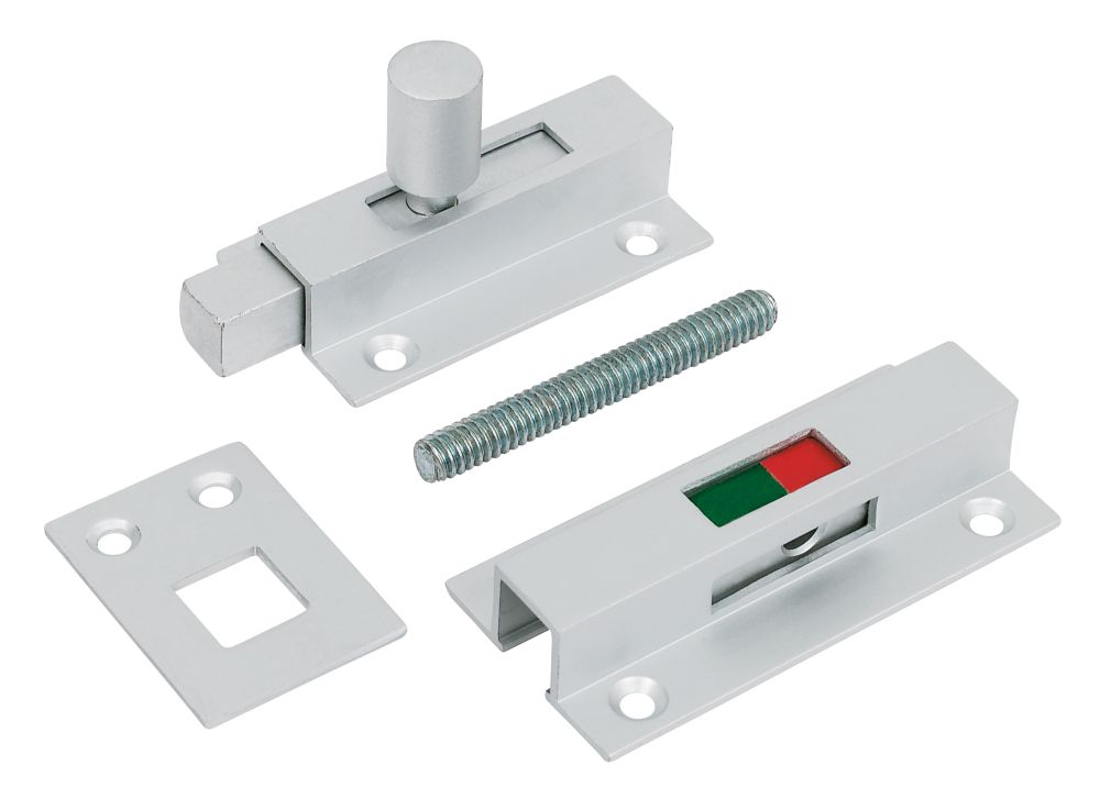 Image of Jedo Bathroom Indicator Bolt Aluminium 