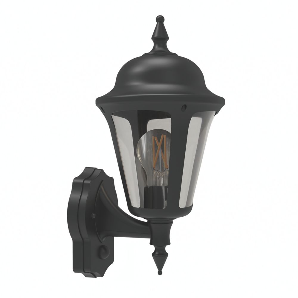 Image of 4lite Outdoor IP65 Wall Lantern With PIR Sensor Black 