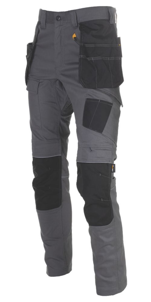 Image of CAT Stretch Pocket Trousers Grey 42" W 32" L 