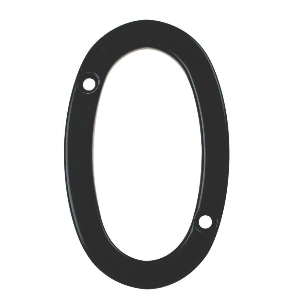 Image of Fab & Fix Door Numeral 0 Black 80mm 