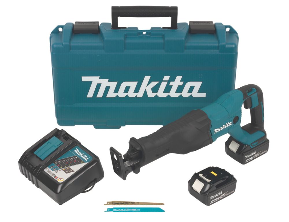 Image of Makita DJR186RTE 18V 2 x 5.0Ah Li-Ion LXT Cordless Reciprocating Saw 