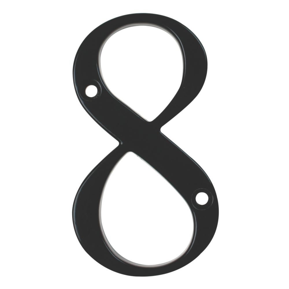Image of Fab & Fix Door Numeral 8 Black 80mm 