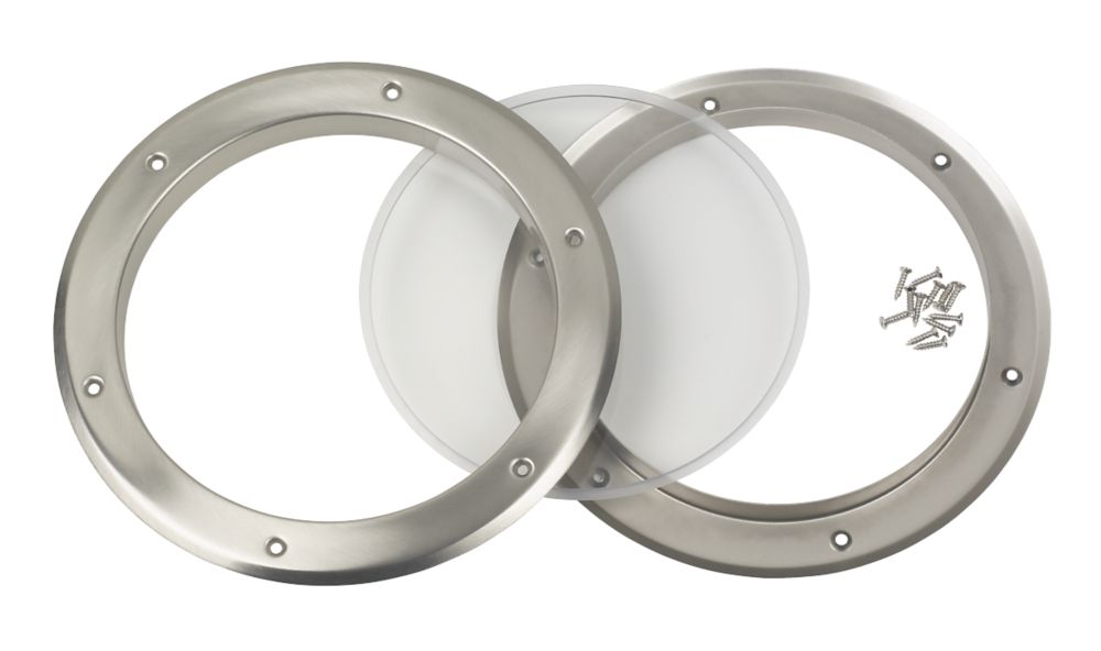 Image of Mottez Round Porthole Vision Panel 260mm Brushed & Polished Steel 