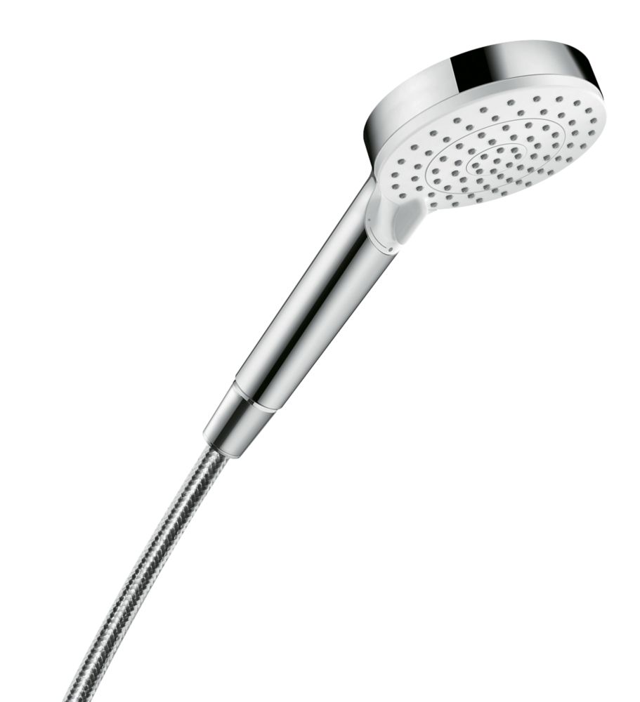 Image of Hansgrohe Crometta Vario Shower Handset Chrome / White 100mm x 210mm 