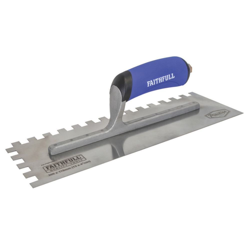 Image of Faithfull Prestige Notched Tile Adhesive Trowel 13" 