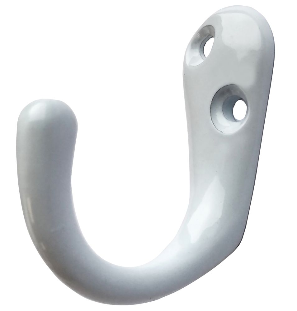 Image of Smith & Locke Robe Hooks White 48mm 5 Pack 