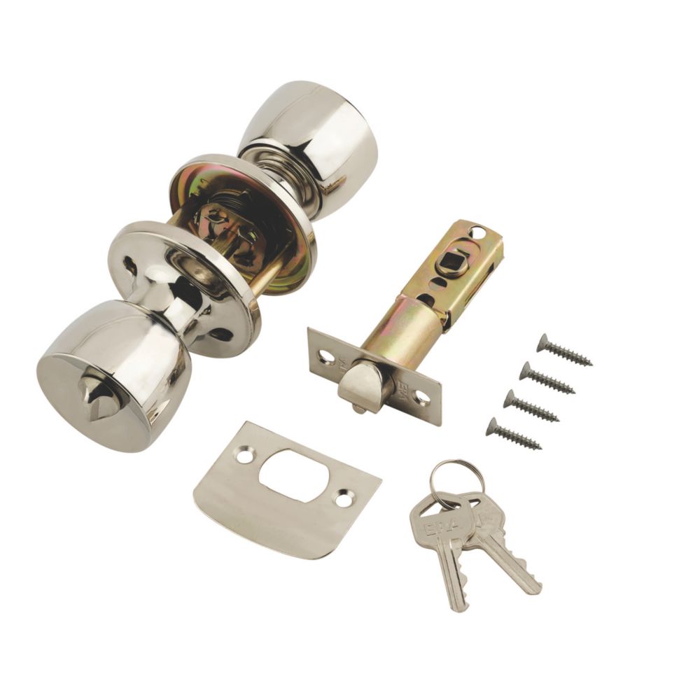 Image of ERA 166-61 Ball Mortice Knob Pair Polished Chrome 67mm 