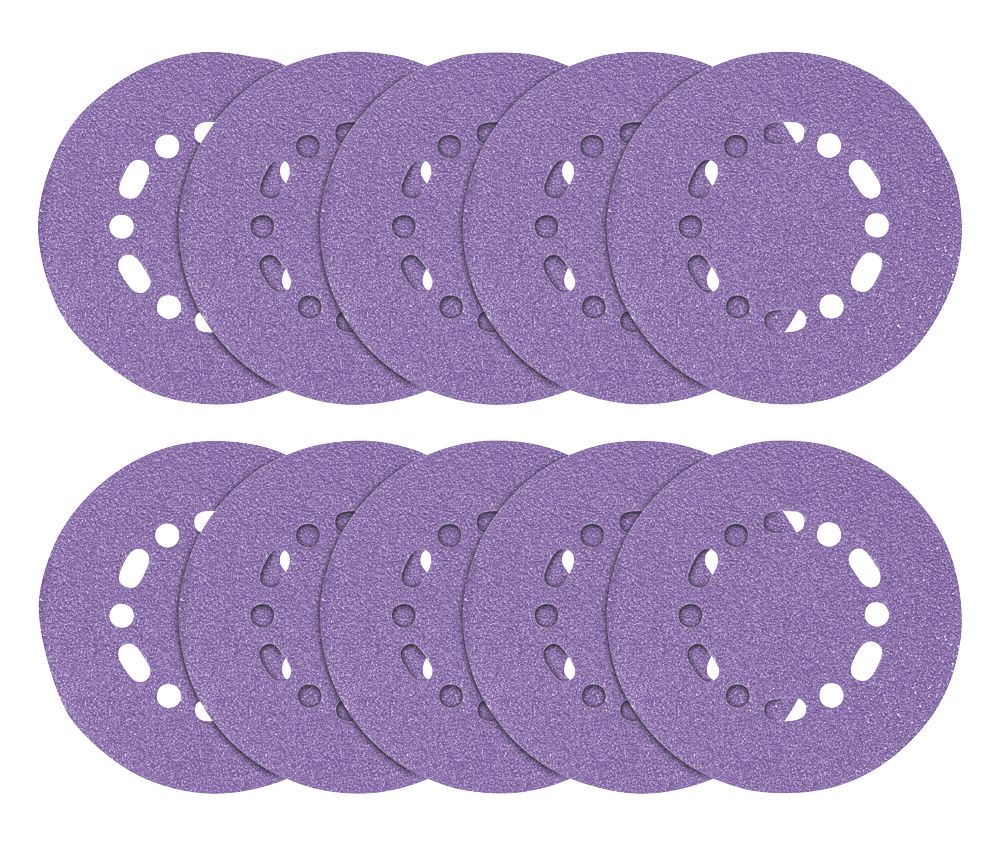 Image of Trend AB/150/40Z Random Orbit Sanding Discs Punched 150mm 40 Grit 10 Pack 