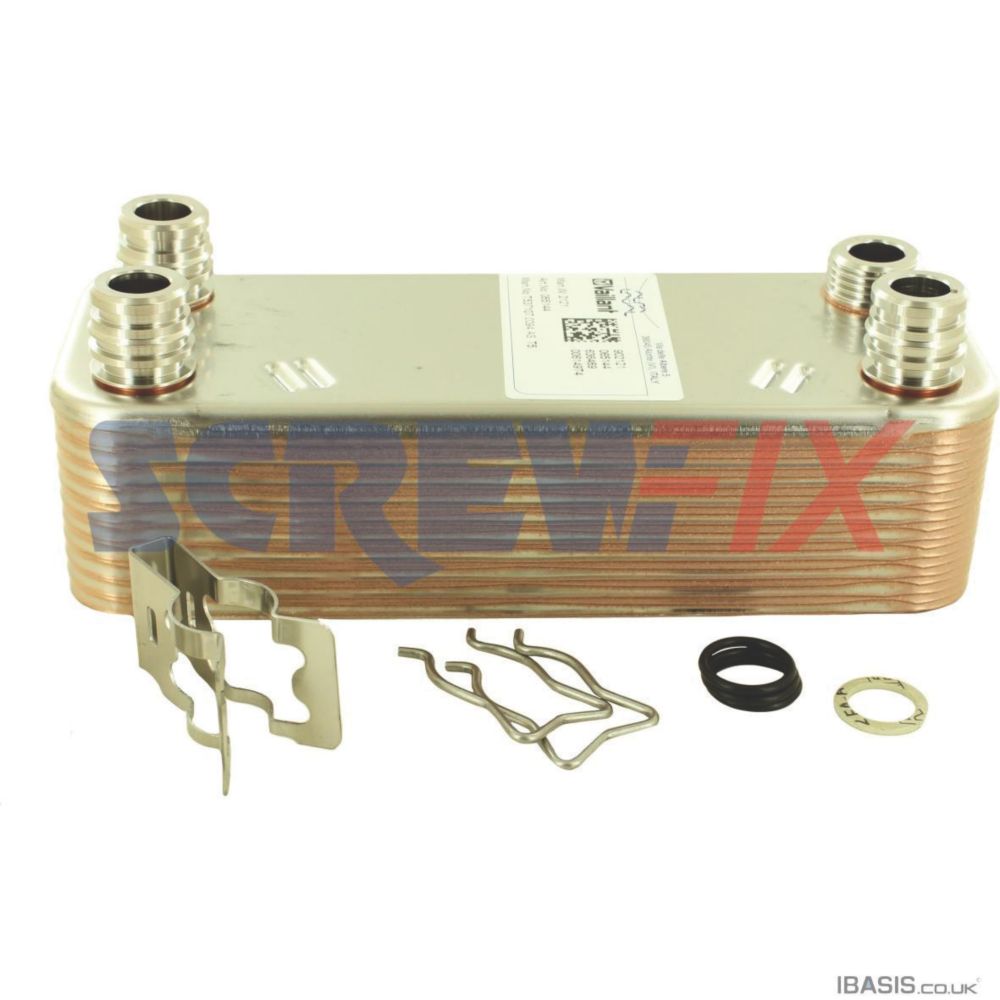 Image of Vaillant 065131 190mm 12-Plate DHW Heat Exchanger 