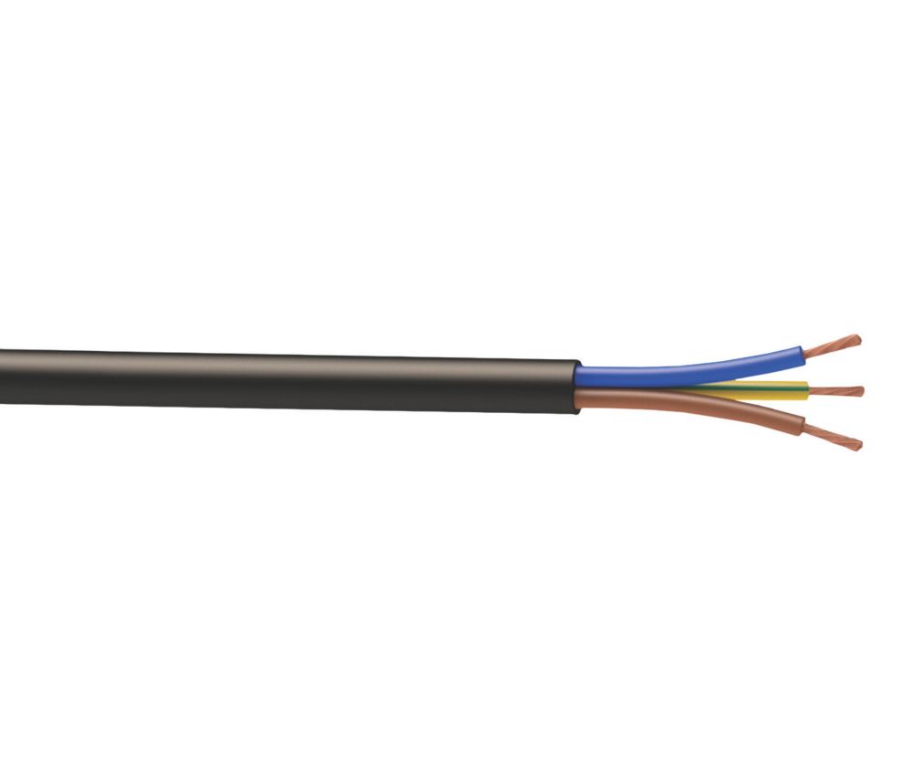 Image of Time 3183Y Black 3-Core 1.5mmÂ² Flexible Cable 50m Drum 