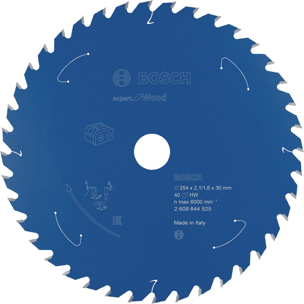 Image of Bosch Expert Wood Circular Saw Blade 254mm x 30mm 40T 