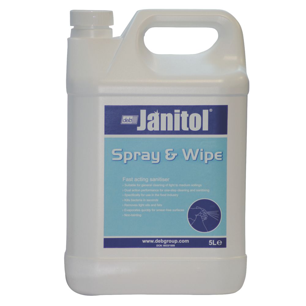 Image of Janitol Spray & Wipe Disinfectant Cleaner 5Ltr 