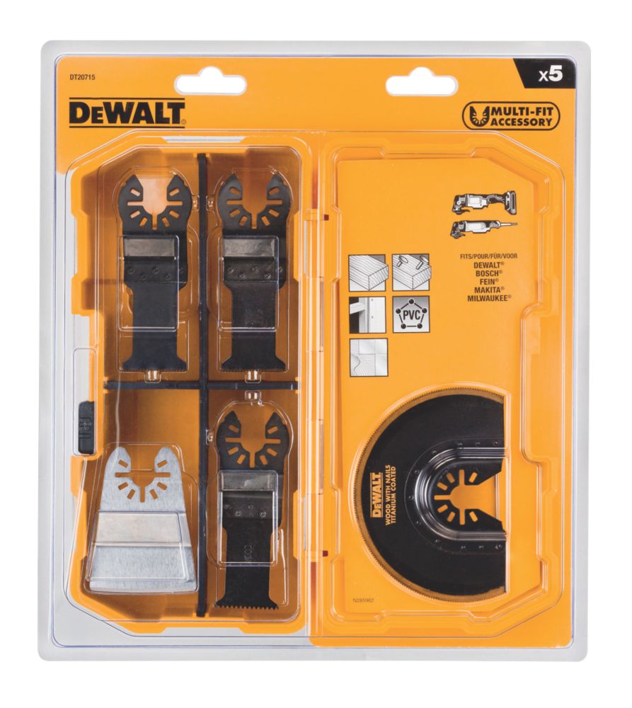 Image of DeWalt DT20715-QZ Multi-Material Cutting Blade Set 5 Piece Set 