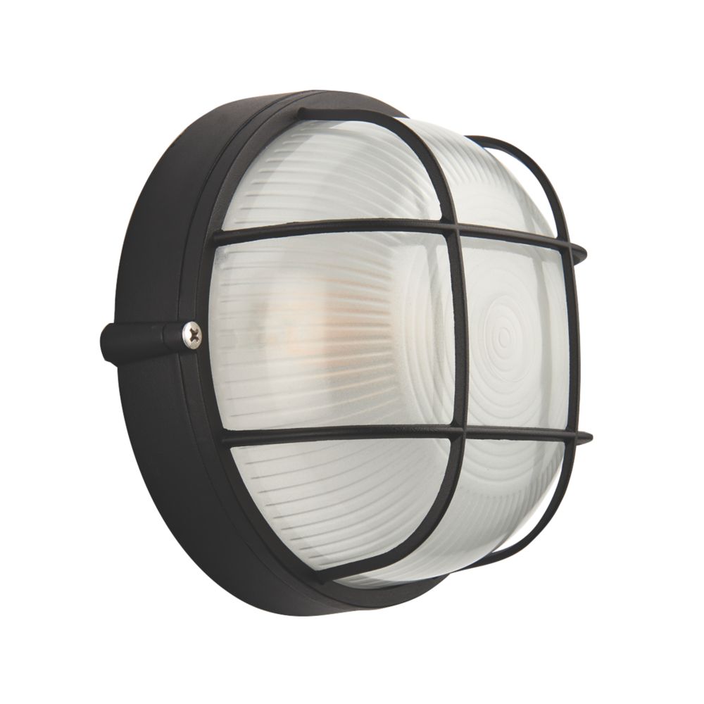 Image of LAP Napoli Outdoor Round Caged Bulkhead Black 