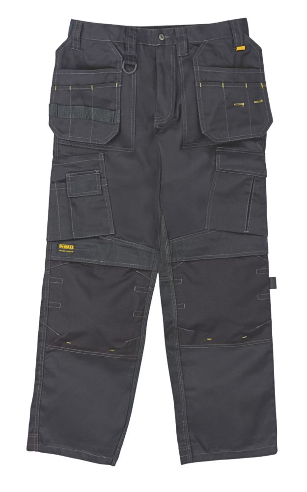 Image of DeWalt Pro Tradesman Trousers Black 40" W 33" L 