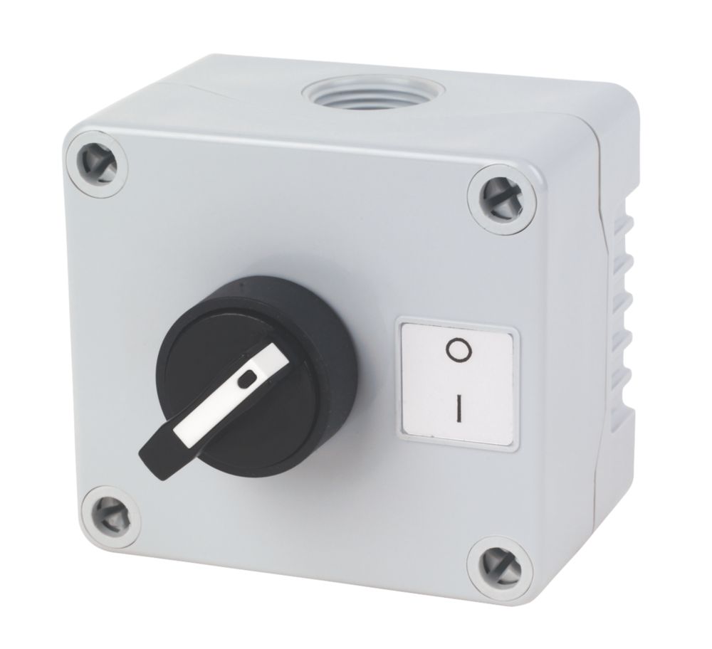 Image of Hylec 1DE.01.08AG-SF 10A Double Pole Rotary Standard Lever Selector Switch NO/NC 