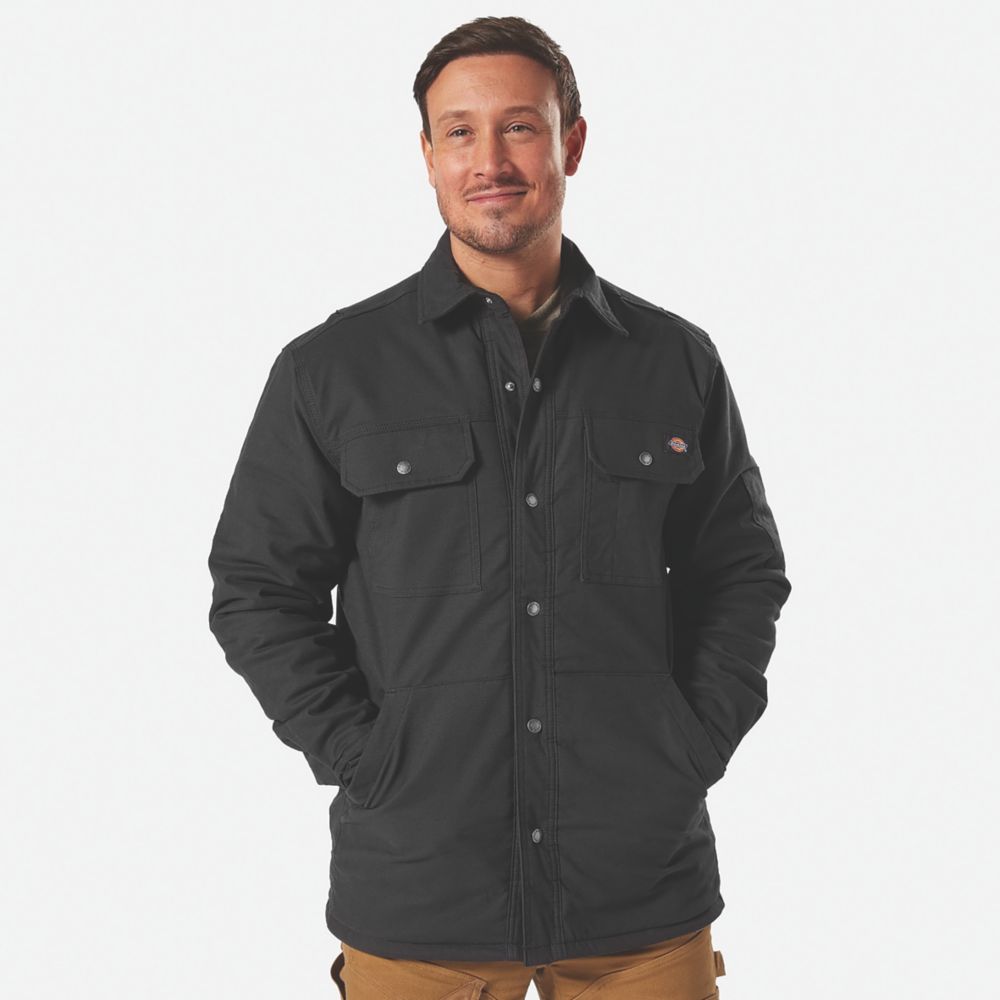Image of Dickies Flex Duck Shirt Jacket Black Large 42-44" Chest 