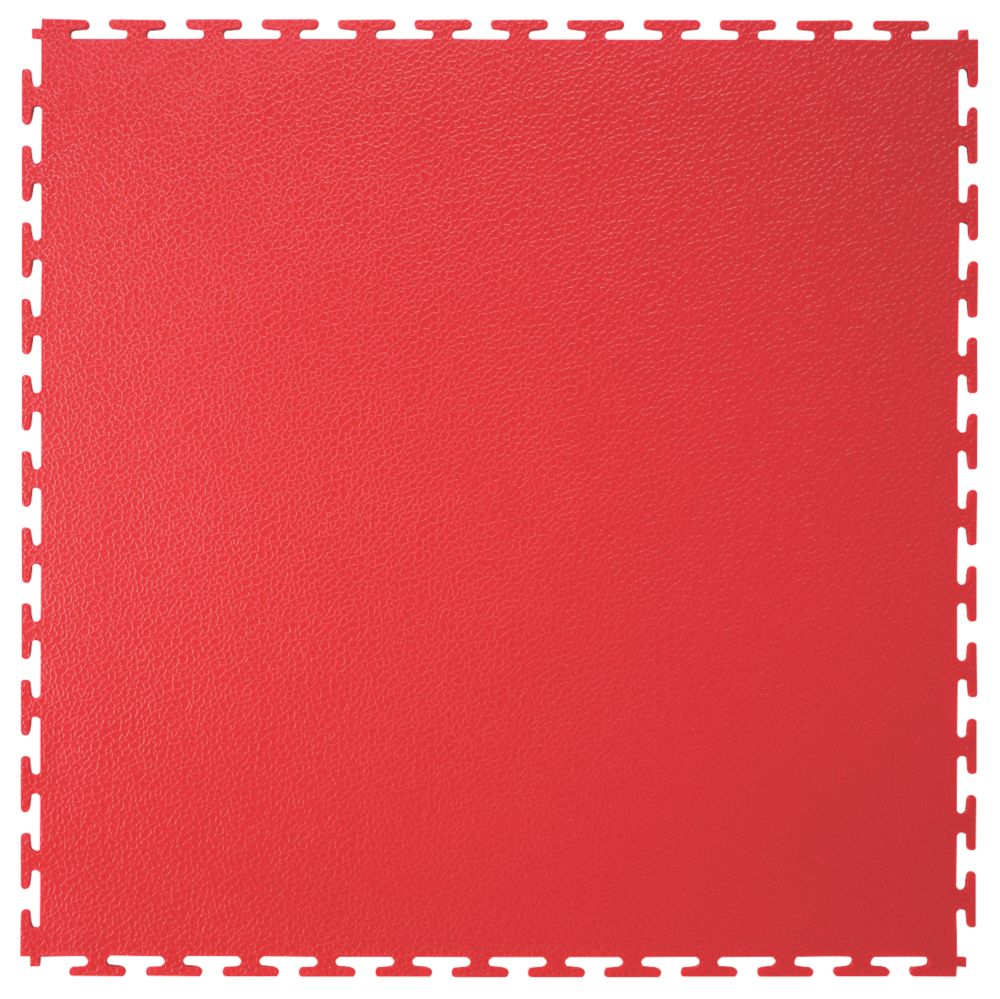 Image of Ecotile E500/7 Interlocking Floor Tile Red 500mm x 500mm 4 Pack 