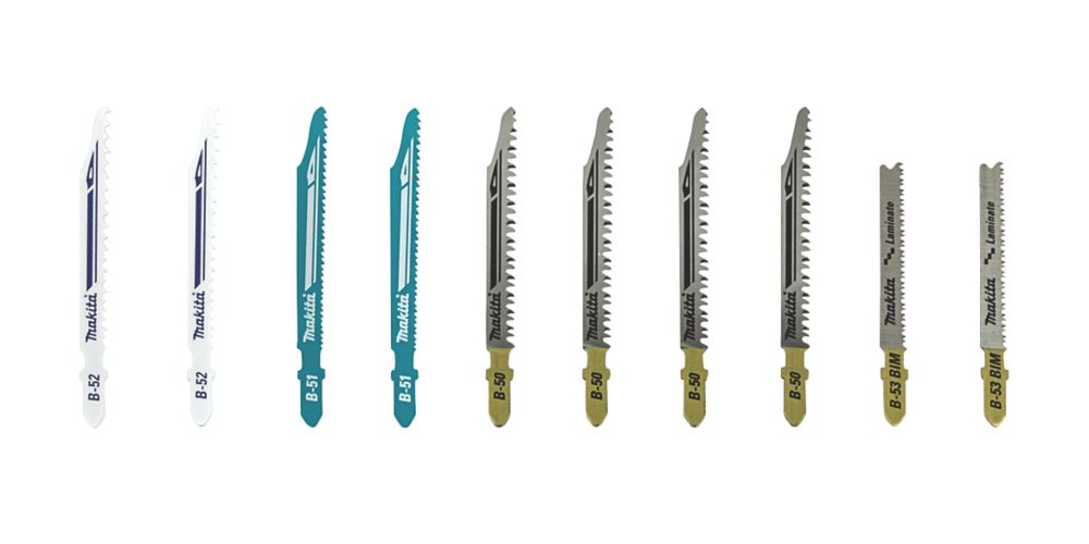 Image of Makita B-44426 Multi-Material Jigsaw Blade Set 10 Pieces 