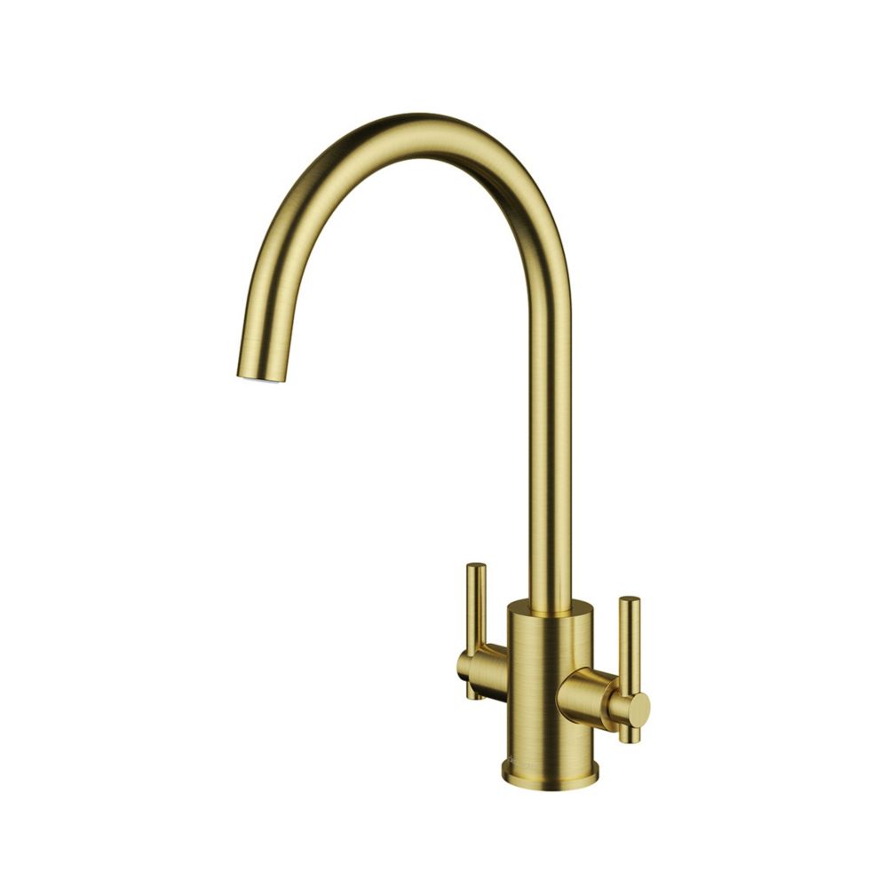 Image of Clearwater Rococo Monobloc Mixer Tap Brusheed Brass PVD 