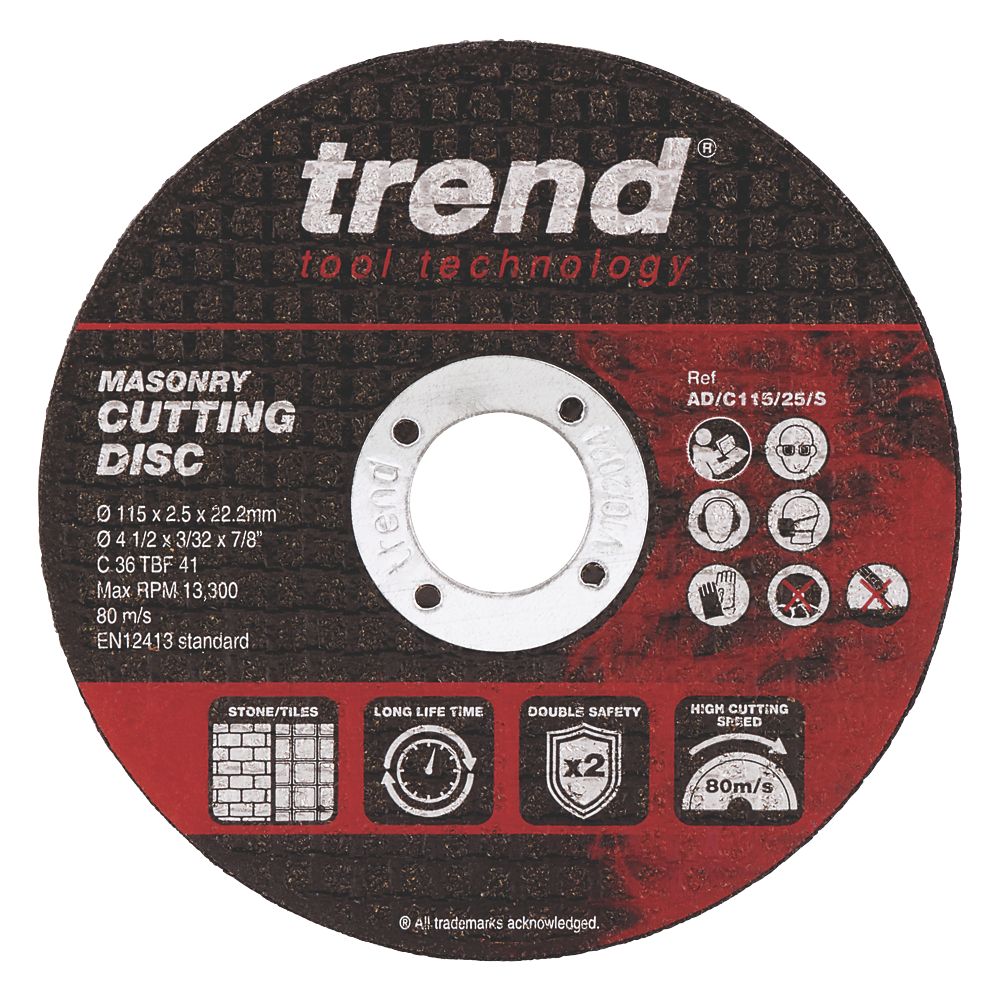 Image of Trend AD/C115/25/S Masonry/Tile Cutting Discs 4 1/2" 
