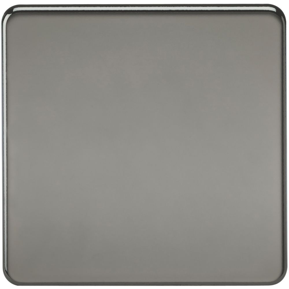 Image of Knightsbridge 1-Gang Blanking Plate Black Nickel 