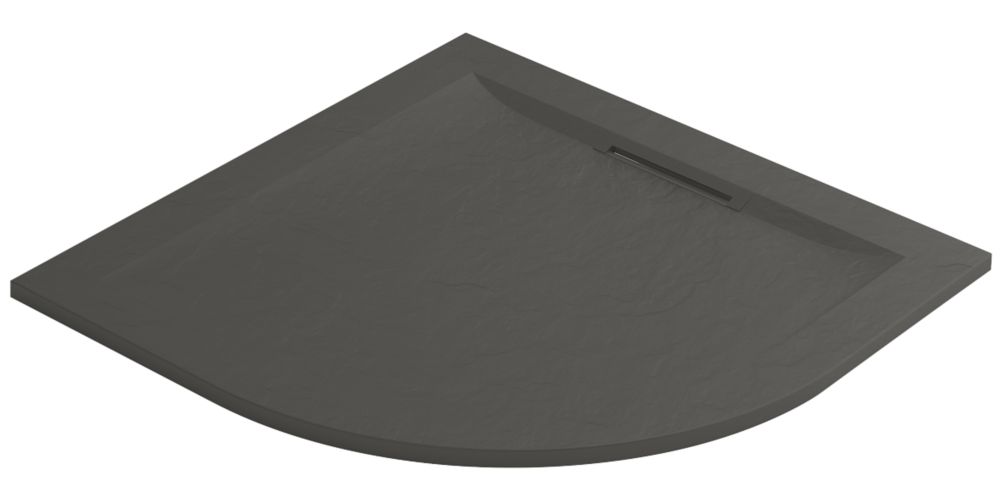 Image of Mira Flight Level Quadrant Shower Tray Slate Grey 900mm x 900mm x 25mm 